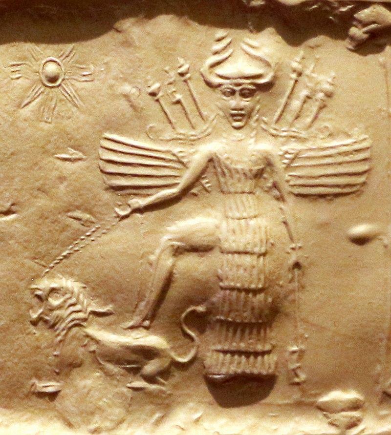 800px ishtar on an akkadian seal 1